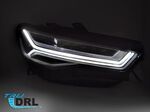 PHARES A LEDS TUBE LIGHT FULL LEDS  "REAL DRL" AUDI A6 4G PHASE 2 avec feux de jour et clignotants DTS -DYNAMIC TURN SIGNAL - (10-2014/2018)