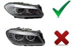 PHARES A LEDS TUBE LIGHT FULL LEDS "REAL DRL" XENON BMW SERIE 5 F10/F11 PHASE 1 (2010/07-2013)