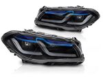 PHARES A LEDS TUBE LIGHT FULL LEDS "REAL DRL" XENON BMW SERIE 5 F10/F11 PHASE 1 (2010/07-2013)