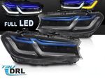 PHARES A LEDS TUBE LIGHT FULL LEDS "REAL DRL" BMW SERIE 5 G30/G31 PHASE 1 AVEC ECLAIRAGE LEDS DE SERIE (2017/10-2020)