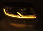 PHARES A LEDS FULL LEDS  "REAL DRL" BLACK EDITION VW BUS T5 FACELIFT VERSION 4 (avec feux de jour et clignotants Leds static) (2010/2015)