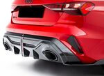 DIFFUSEUR DE PARE CHOC ARRIERE EN CARBONE AUDI RS3 SPORTBACK OU LIMOUSINE/SEDAN PHASE 2 "DTM LOOK" (2024+)