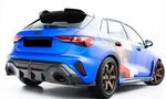 DIFFUSEUR DE PARE CHOC ARRIERE EN CARBONE AUDI RS3 SPORTBACK OU LIMOUSINE/SEDAN PHASE 2 "DTM LOOK" (2024+)