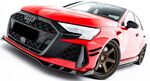 LAME DE PARE CHOC AVANT CARBONE AUDI RS3 8Y SPORTBACK OU LIMOUSINE SEDAN PHASE 2 (2024+)