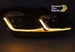 PHARES A LEDS TUBE LIGHT "REAL DRL U LEDS" VW GOLF VI (avec vrais feux de jour et clignotants Dynamic turn signal) (2008/2012)