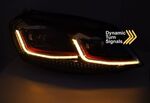 PHARES A LEDS TUBE LIGHT LEDS OU FULL LEDS  "REAL DRL" VW GOLF VII PHASE 1  (avec vrais feux de jour et clignotants DTS -Dynamic turn system-) REDLINE OU SILVER LINE V2 (2012/02-2017)