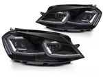 PHARES A LEDS TUBE LIGHT LEDS OU FULL LEDS  "REAL DRL" VW GOLF VII PHASE 1  (avec vrais feux de jour et clignotants DTS -Dynamic turn system-) REDLINE OU SILVER LINE V2 (2012/02-2017)