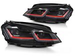 PHARES A LEDS TUBE LIGHT LEDS OU FULL LEDS  "REAL DRL" VW GOLF VII PHASE 1  (avec vrais feux de jour et clignotants DTS -Dynamic turn system-) REDLINE OU SILVER LINE V2 (2012/02-2017)