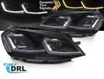 PHARES A LEDS TUBE LIGHT LEDS OU FULL LEDS  "REAL DRL" VW GOLF VII PHASE 2  (avec vrais feux de jour et clignotants DTS -Dynamic turn system-) REDLINE OU SILVER LINE V2 (03-2017/2020)