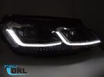 PHARES A LEDS TUBE LIGHT LEDS OU FULL LEDS  "REAL DRL" VW GOLF VII PHASE 2  (avec vrais feux de jour et clignotants DTS -Dynamic turn system-) REDLINE OU SILVER LINE V2 (03-2017/2020)