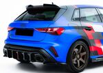 DIFFUSEUR DE PARE CHOC ARRIERE AUDI RS3 8Y SPORTBACK OU LIMOUSINE SEDAN PHASE 2 "DTM LOOK" (2024+)