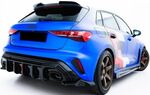 DIFFUSEUR DE PARE CHOC ARRIERE AUDI RS3 8Y SPORTBACK OU LIMOUSINE SEDAN PHASE 2 "DTM LOOK" (2024+)