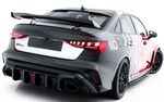 DIFFUSEUR DE PARE CHOC ARRIERE AUDI RS3 8Y SPORTBACK OU LIMOUSINE SEDAN PHASE 2 "DTM LOOK" (2024+)