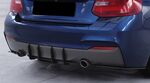 DIFFUSEUR DE PARE CHOC ARRIÈRE (RAJOUT CENTRAL) BMW F22/F23 PACK M "CNC" CS STYLE (2013/2019)