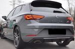 DIFFUSEUR DE PARE CHOC ARRIERE SEAT LEON 5F CUPRA PHASE 2  "DTM LOOK" VERSION 1 - POUR ÉCHAPPEMENT DUPLEX - (2017/2020)