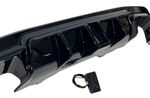 DIFFUSEUR ARRIERE EN ABS PIANO BLACK BMW SERIE 5 E60/E61 PACK M AVEC FEU STOP A LEDS (2003/2010)