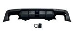 DIFFUSEUR ARRIERE EN ABS PIANO BLACK BMW SERIE 5 E60/E61 PACK M AVEC FEU STOP A LEDS (2003/2010)