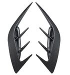 SPLITTERS LATERAUX SUPERIEURS DE PARE CHOC ARRIERE KIA STINGER PIANO BLACK OU CARBONE LOOK "V3 EVO" (2017+)