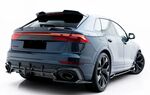 EXTENSION DU BECQUET DE HAYON D'ORIGINE EN CARBONE AUDI Q8 4M PHASE 1 STANDARD/S LINE/SQ8 OU RSQ8 (2018/2023) AUDI Q8 4M STANDARD,S LINE/SQ8 PHASE 2 (2023+)