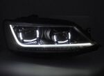 PHARES A LEDS TUBE "U" LIGHTBAR  XENON LOOK "REAL DRL"  VW JETTA VI STANDARD AVEC CLIGNOTANTS DTS - DYNAMIC TURN SIGNAL - (2010/2018)