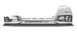 LAME DE PARE CHOC AVANT Audi A6 S-Line / S6 4G C7 PHASE 2 "CUP" CS STYLE (10-2014/2019)