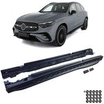 JEU DE BAS DE CAISSE MERCEDES GLC X254 SUV OU C254 COUPE TYPE MARCHE PIEDS EN ALU BROSSE OU ALU NOIR BRILLANT (2023+)
