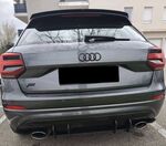 DIFFUSEUR DE PARE CHOC ARRIERE (RAJOUT CENTRAL) AUDI Q2 STANDARD TYPE GA PHASE 1 "ING LINE" (2016/09-2020)
