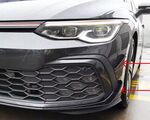 4 SPLITTERS LATERAUX DE PARE CHOC AVANT VW GOLF VIII GTI OU R LINE PHASE 1 (2020/2024)