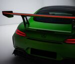 AILERON DE COFFRE CARBONE RACING LINE MERCEDES AMG  GT C COUPE  "STRAIGHT RACING" AVEC ECLAIRAGE LEDS DEFILANTS (2017/2023)