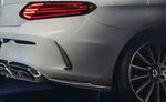 SPLITTERS DE PARE CHOC ARRIERE EN CARBONE MERCEDES CLASSE C BERLINE OU COUPE W205 AMG OU C63 AMG PHASE 1 (2014/02-2018)