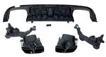 DIFFUSEUR ARRIERE PIANO BLACK OU CARBONE LOOK AVEC FEU STOP LEDS MERCEDES CLASSE C W205 BERLINE/ESTATE AMG LINE PHASE 1 ou phase 2 DTM LOOK AVEC EMBOUTS NOIRS (2014/02-2021)