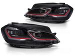 PHARES A LEDS  "REAL DRL" VW GOLF VII PHASE 2 (avec vrais feux de jour et clignotants DTS -Dynamic turn system-) REDLINE OU SILVER LINE (03-2017/2019)