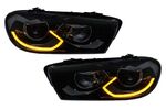 PHARES A LEDS "FULL LEDS BLACK EDITION" VW SCIROCCO PHASE 1 AVEC FONCTION DTS -CLIGOTANTS DEFILANTS- (avec vrais feux de jour et clignotants standard) (2009/04-2014)
