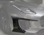 SPLITTERS LATERAUX SUPERIEURS DE PARE CHOC AVANT EN CARBONE JAGUAR F TYPE PHASE 2 (2018/2019)