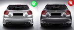 DIFFUSEUR ARRIERE MERCEDES CLASSE A W176 AMG LOOK AMG "CARBONE LOOK"(2012/2018)