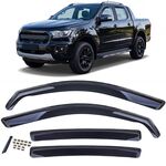 DEFLECTEURS DE VITRES AVANT PIANO BLACK FORD RANGER T8 (2019/2022)