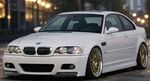 PARE CHOC AVANT BMW E46 COUPE M3 AVEC INSERTS CARBONE (2001/2007)