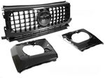 CALANDRE ET MASQUES DE PHARES MERCEDES CLASSE G II W463 LOOK AMG NEW G63 GTR PANAMERICANA OPTIK (05-2018/2024)