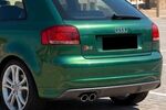 RAJOUT DE PARE CHOC ARRIERE LOOK DIFFUSEUR AUDI A3 8P SPORTBACK SLINE LOOK S3 CPN DESIGN (05-2005/05-2008)