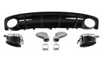 DIFFUSEUR DE PARE CHOC ARRIERE EN ABS PIANO BLACK LOOK RS7 POUR AUDI A7 4G S LINE/S7 FACELIFT (SAUF STANDARD ET RS7 ) (10-2014/2018)