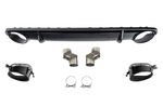 DIFFUSEUR DE PARE CHOC ARRIERE EN ABS AVEC EMBOUTS D'ECHAPPEMENT LOOK RS4 POUR AUDI A4 B8/8K BERLINE PHASE 1 (Sauf Sline).DUAL LOOK RS4 (07-2007/10-2011)