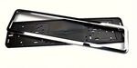 SUPPORTS DE PLAQUE D'IMMATRICULATION AVEC FRAME CHROME OU CARBONE LOOK (2 PIECES)