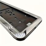 SUPPORTS DE PLAQUE D'IMMATRICULATION AVEC FRAME CHROME OU CARBONE LOOK (2 PIECES)