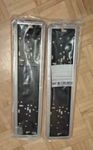 SUPPORTS DE PLAQUE D'IMMATRICULATION AVEC FRAME CHROME OU CARBONE LOOK (2 PIECES)