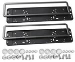 SUPPORTS DE PLAQUE D'IMMATRICULATION AVEC FRAME CHROME OU CARBONE LOOK (2 PIECES)