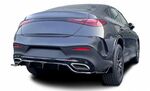 SPLITTER CENTRAL DE PARE CHOC ARRIERE + SPLITTERS LATERAUX LOOK DIFFUSEUR MERCEDES GLC COUPE C254 AMG LINE OU 43AMG PHASE 1 (06-2022+)