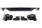 DIFFUSEUR DE PARE CHOC ARRIÈRE AVEC EMBOUTS D’ÉCHAPPEMENT DUPLEX NOIRS BRILLANTS (A SOUDER) POUR  AUDI A6 4K C8 S LINE/S6 (2019/2024)