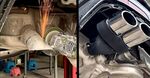 DIFFUSEUR DE PARE CHOC ARRIÈRE AVEC EMBOUTS D’ÉCHAPPEMENT DUPLEX NOIRS BRILLANTS (A SOUDER) POUR  AUDI A6 4K C8 S LINE/S6 (2019/2024)