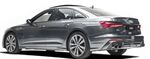 DIFFUSEUR DE PARE CHOC ARRIÈRE AVEC EMBOUTS D’ÉCHAPPEMENT DUPLEX NOIRS BRILLANTS (A SOUDER) POUR  AUDI A6 4K C8 S LINE/S6 (2019/2024)