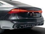 DIFFUSEUR DE PARE CHOC ARRIÈRE AVEC EMBOUTS D’ÉCHAPPEMENT DUPLEX NOIRS BRILLANT POUR  AUDI A7 II S LINE (2019/2024)